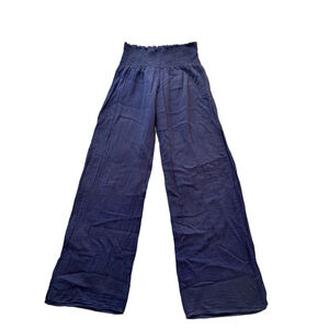 Stark X Ashton Pant Women’s Navy Blue Wide Leg Cotton Size M